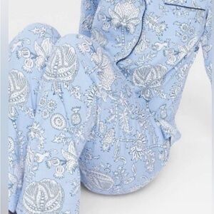 Roller Rabbit Blue and White Floral Pajama Set